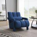 Fauteuil d'appoint moderne bleu marine de 27,5 po avec oreiller