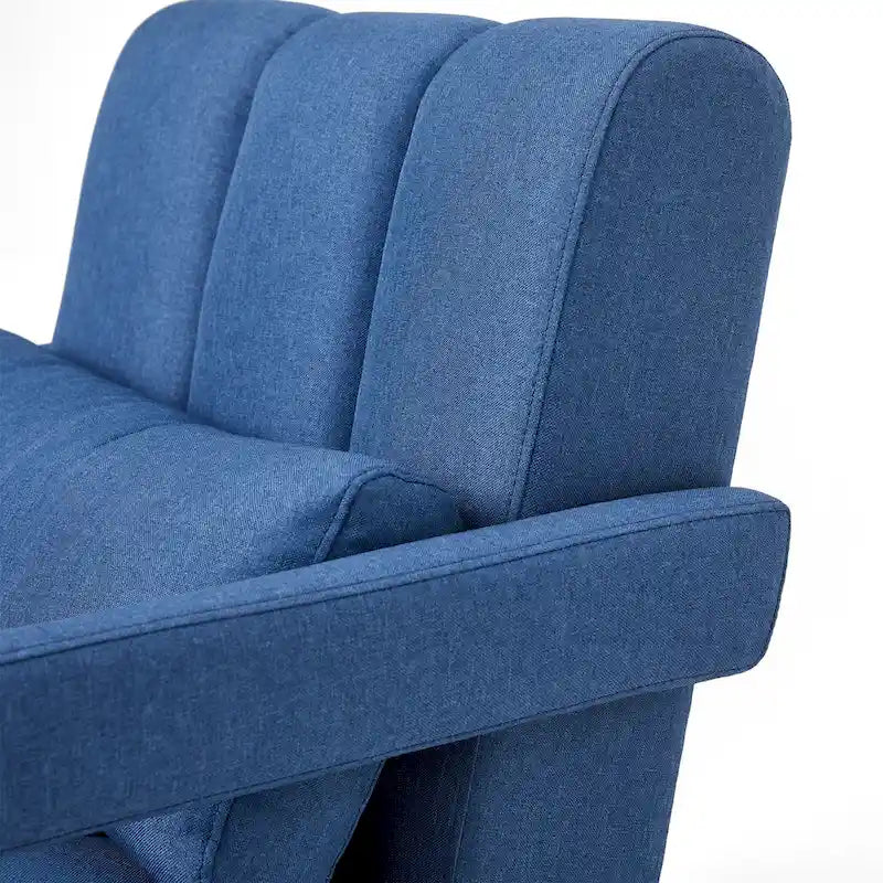 Fauteuil d'appoint moderne bleu marine de 27,5 po avec oreiller