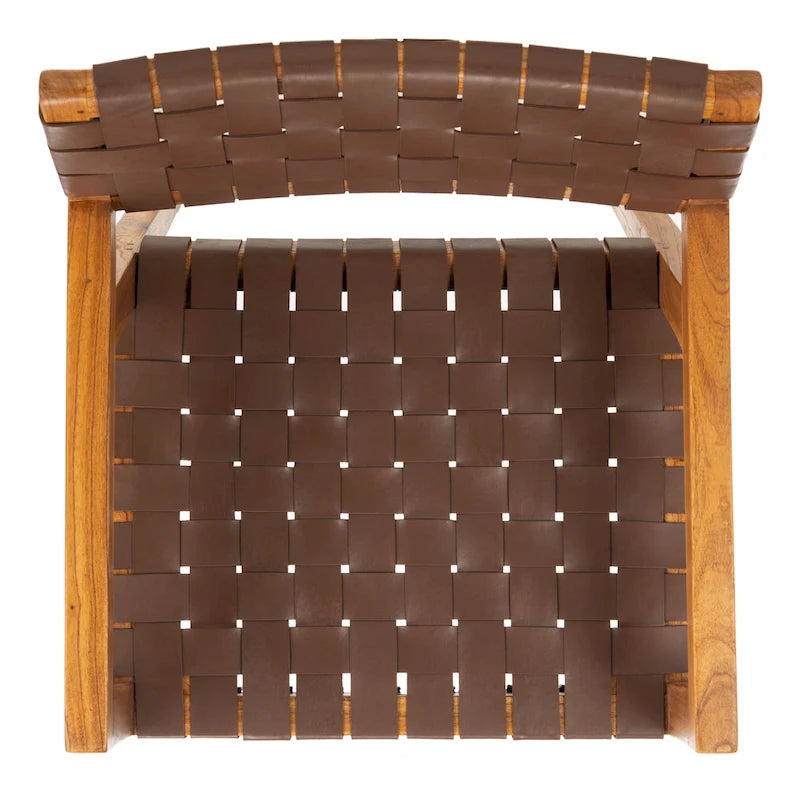 Chaise de salle à manger en cuir tressé