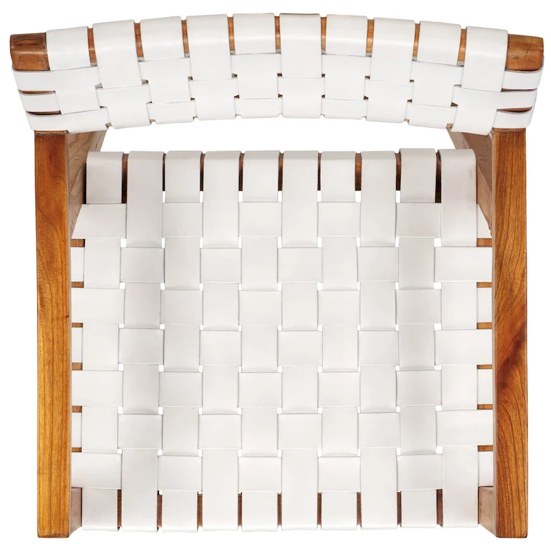 Chaise de salle à manger en cuir tressé