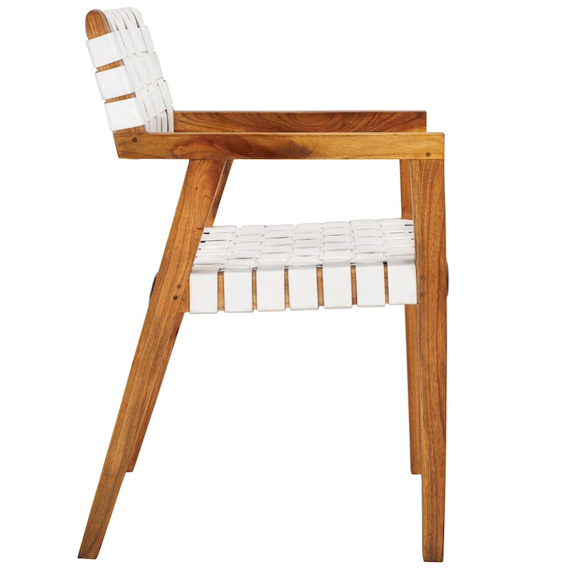 Chaise de salle à manger en cuir tressé