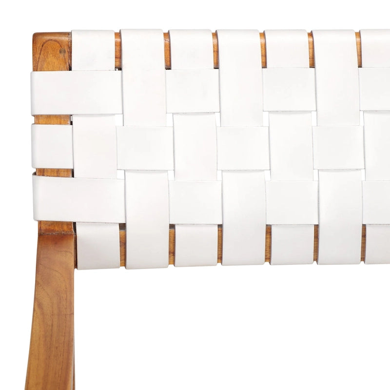 Chaise de salle à manger en cuir tressé