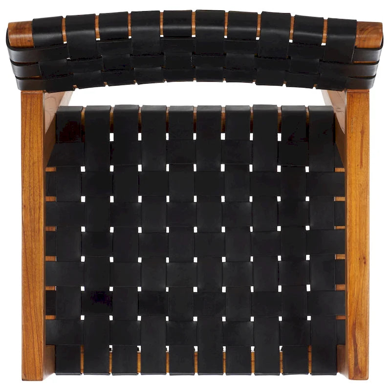 Chaise de salle à manger en cuir tressé