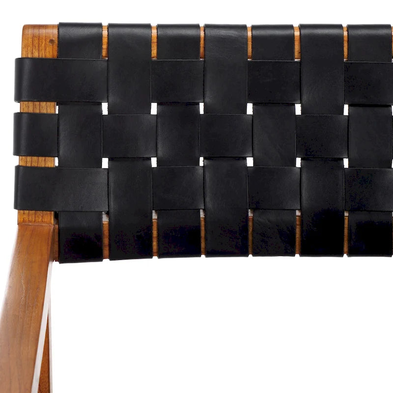 Chaise de salle à manger en cuir tressé