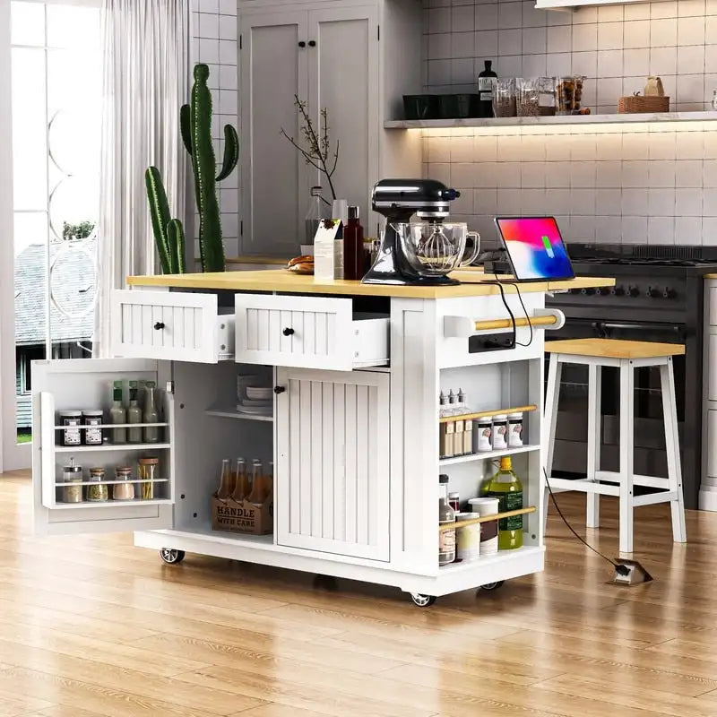 Grand îlot de cuisine de 135 cm avec abattant