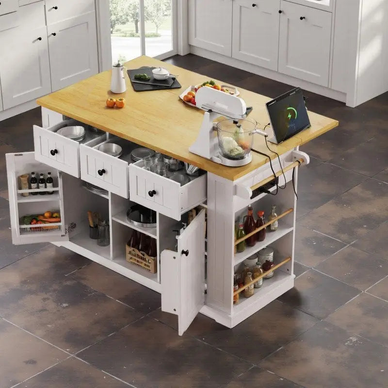 Grand îlot de cuisine de 135 cm avec abattant