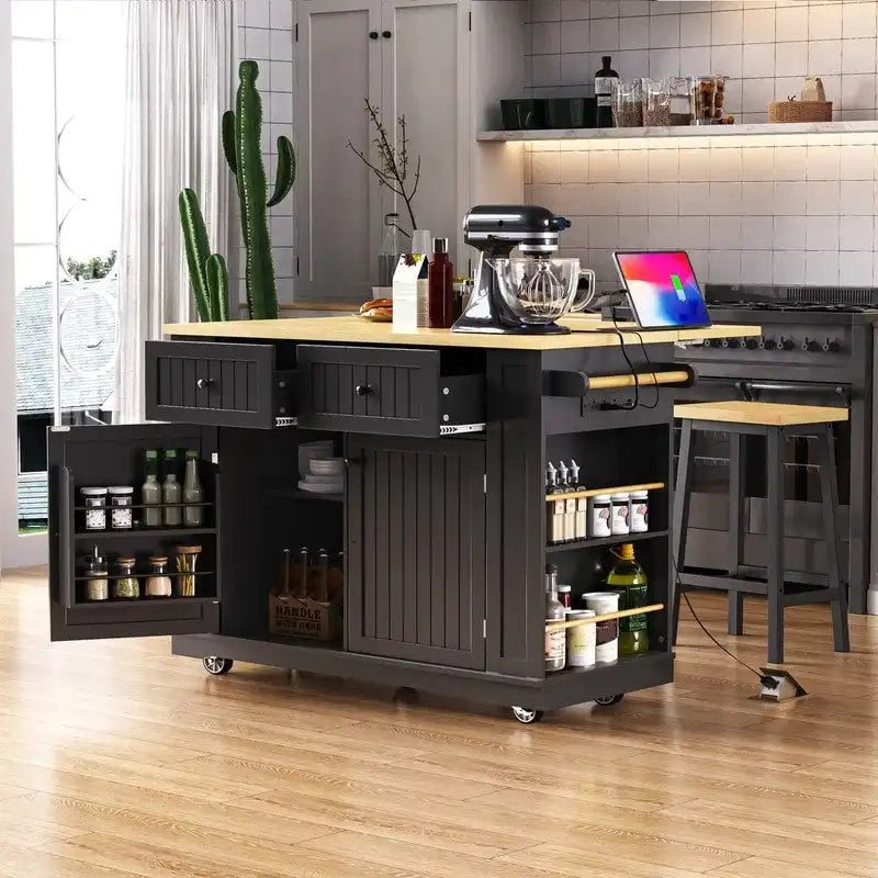Grand îlot de cuisine de 135 cm avec abattant