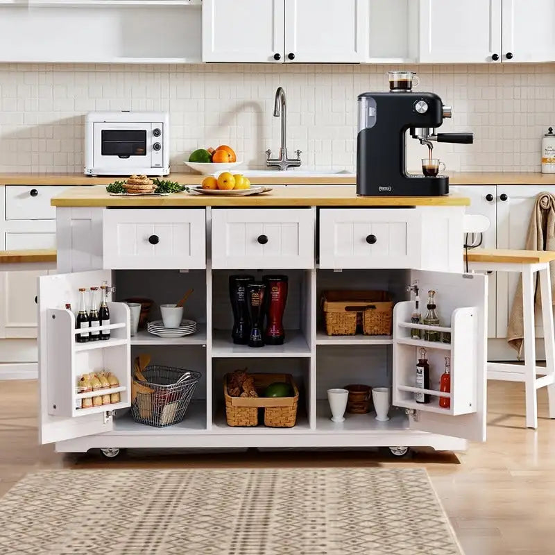 Grand îlot de cuisine de 135 cm avec abattant