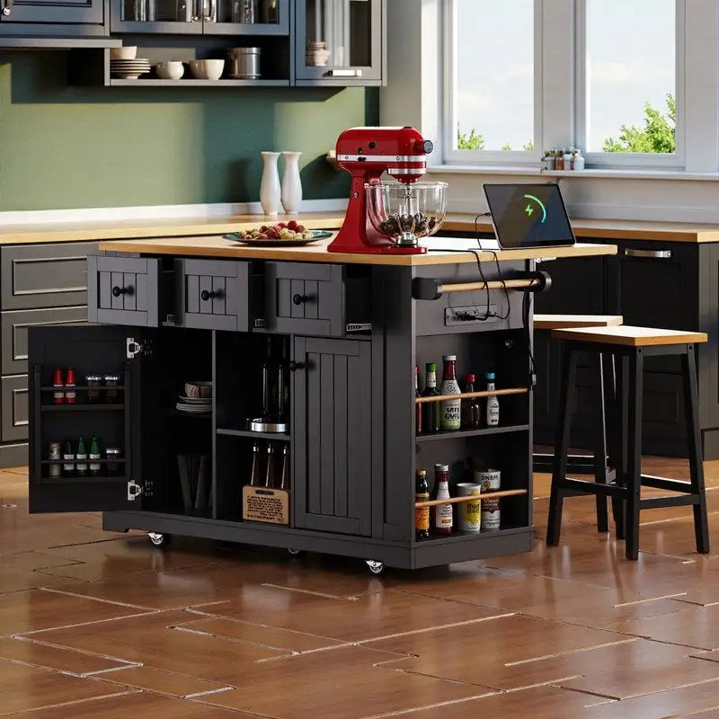Grand îlot de cuisine de 135 cm avec abattant