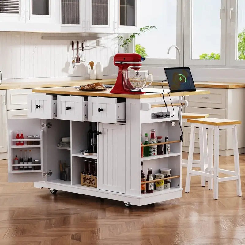 Grand îlot de cuisine de 135 cm avec abattant