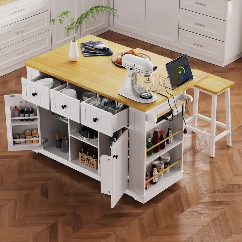 Grand îlot de cuisine de 135 cm avec abattant