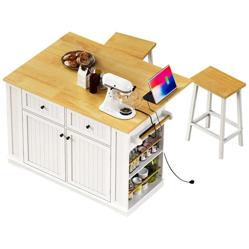 Grand îlot de cuisine de 135 cm avec abattant