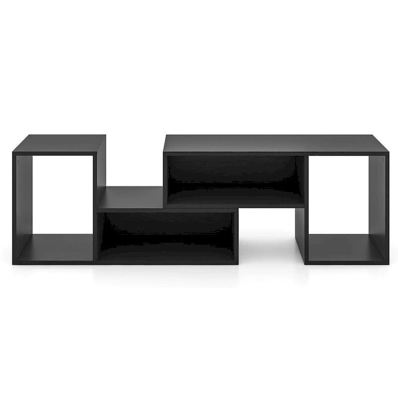 2 supports TV réglables avec étagères de rangement pour téléviseurs jusqu'à 55 pouces - Voir détails