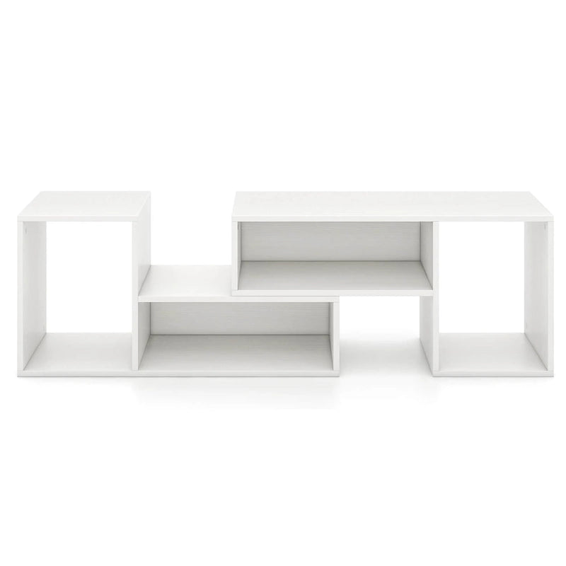 2 supports TV réglables avec étagères de rangement pour téléviseurs jusqu'à 55 pouces - Voir détails
