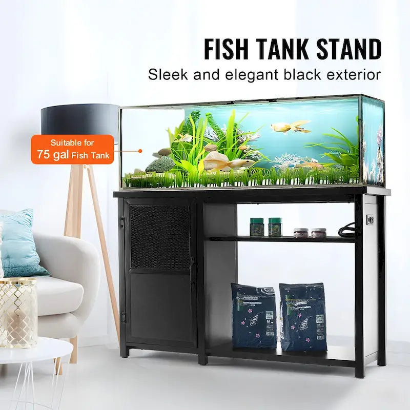 Meuble pour aquarium ou terrarium avec rangements, placard et kit de quincaillerie