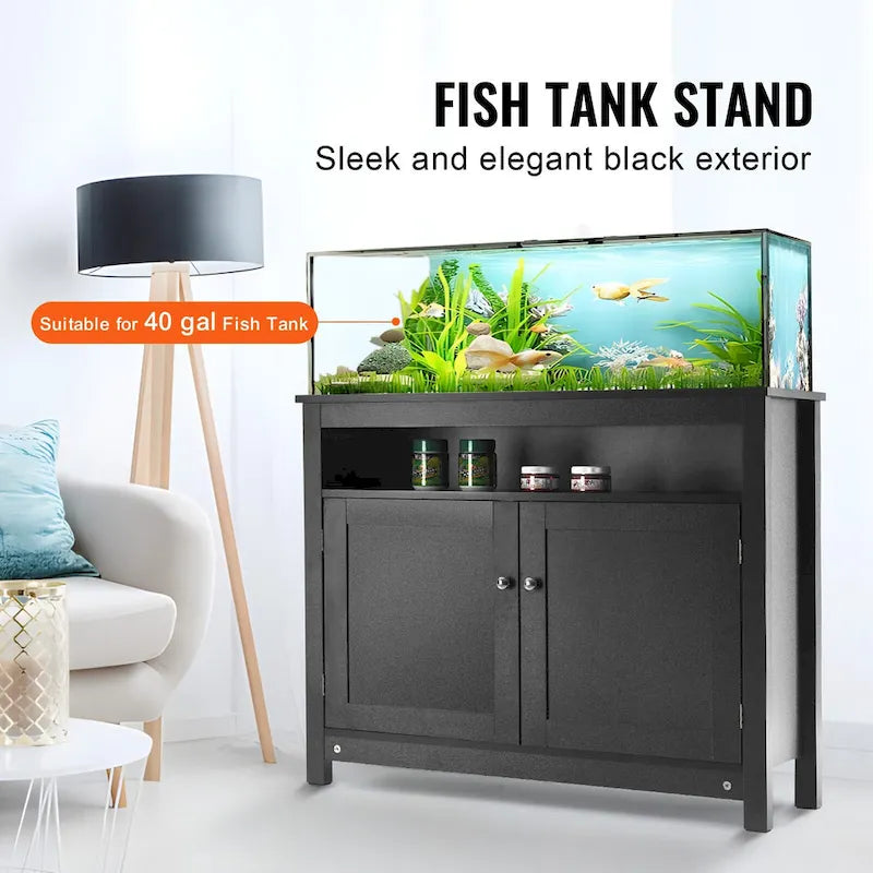 Meuble pour aquarium ou terrarium avec rangements, placard et kit de quincaillerie