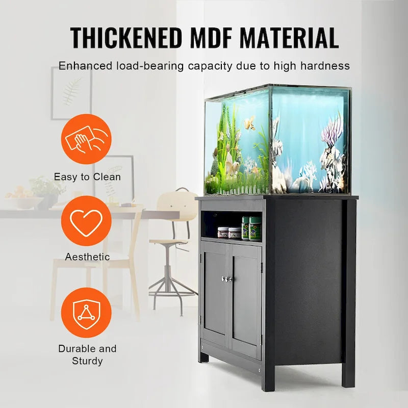 Meuble pour aquarium ou terrarium avec rangements, placard et kit de quincaillerie