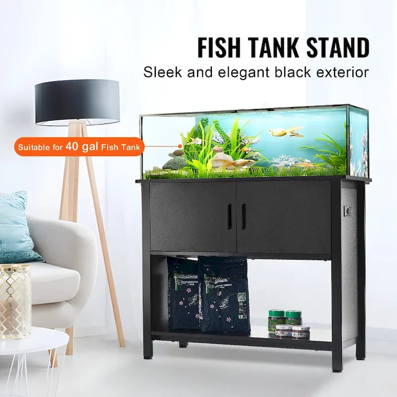 Meuble pour aquarium ou terrarium avec rangements, placard et kit de quincaillerie