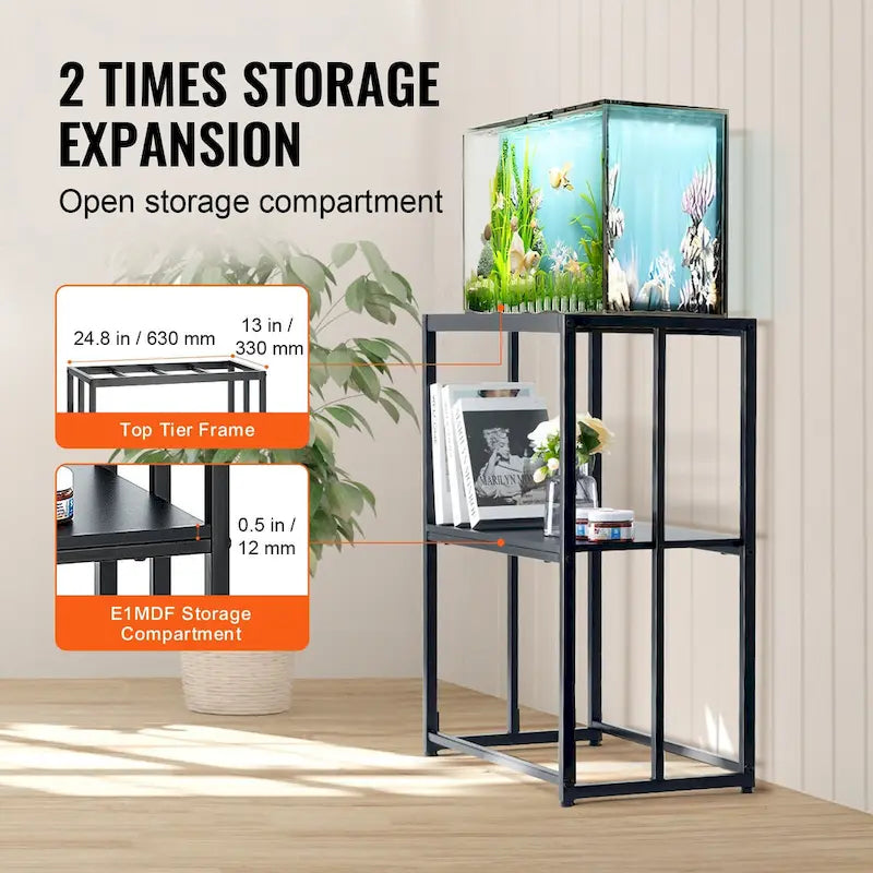 Meuble pour aquarium ou terrarium avec rangements, placard et kit de quincaillerie