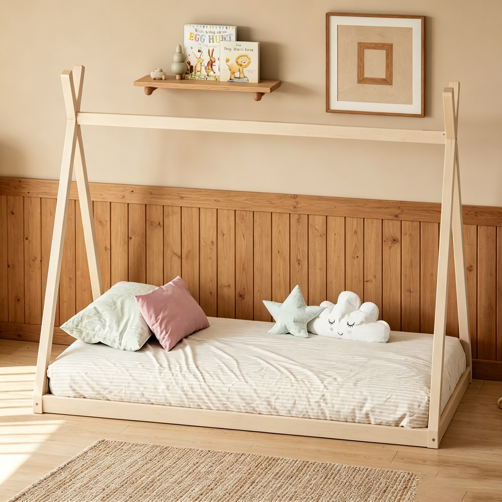 Lit Cabane Jumeau en Bois