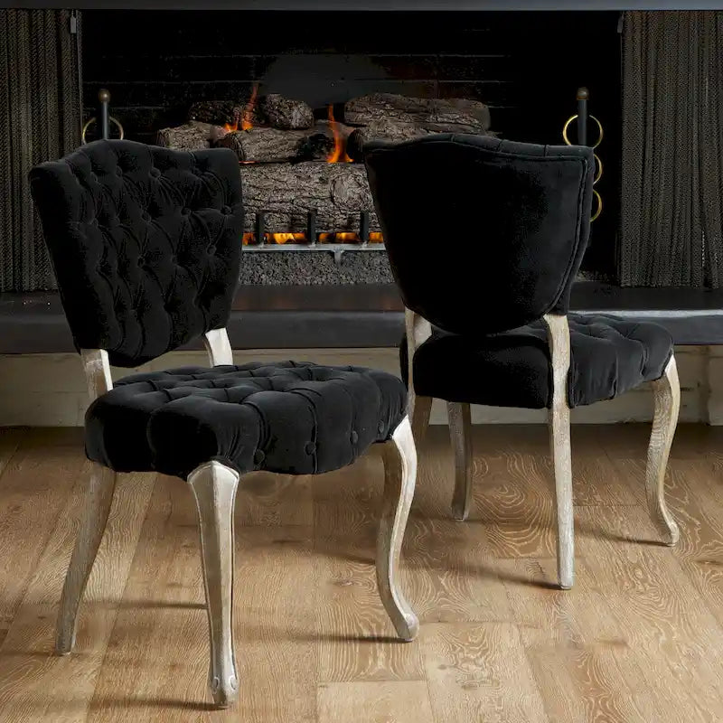 Chaises de salle à manger en tissu (Lot de 2)