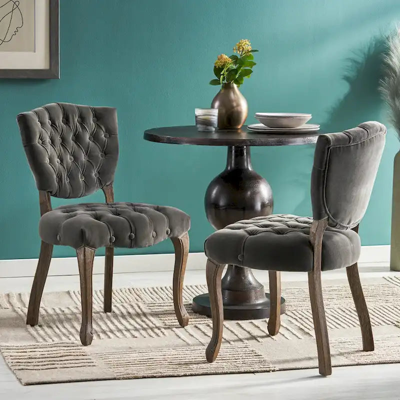 Chaises de salle à manger en tissu (Lot de 2)