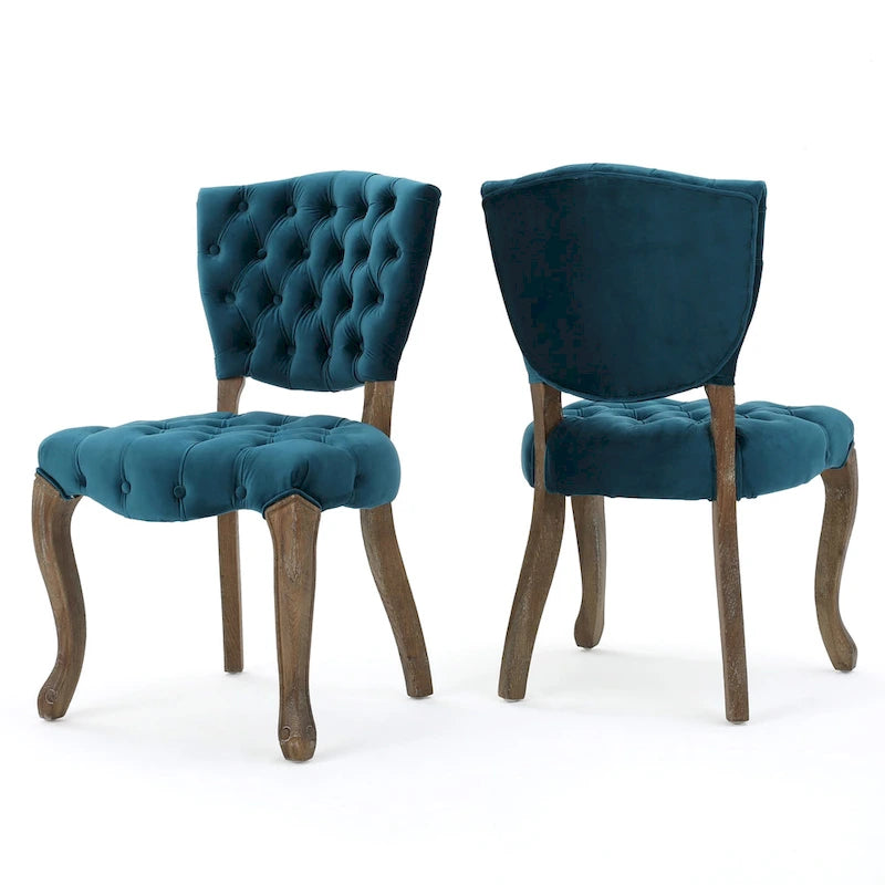 Chaises de salle à manger en tissu (Lot de 2)