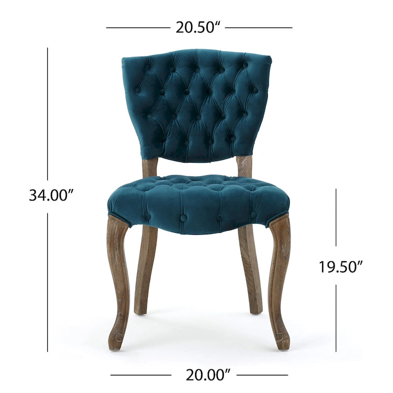 Chaises de salle à manger en tissu (Lot de 2)