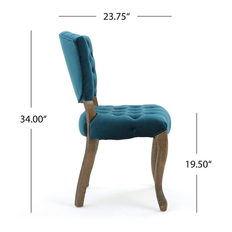 Chaises de salle à manger en tissu (Lot de 2)