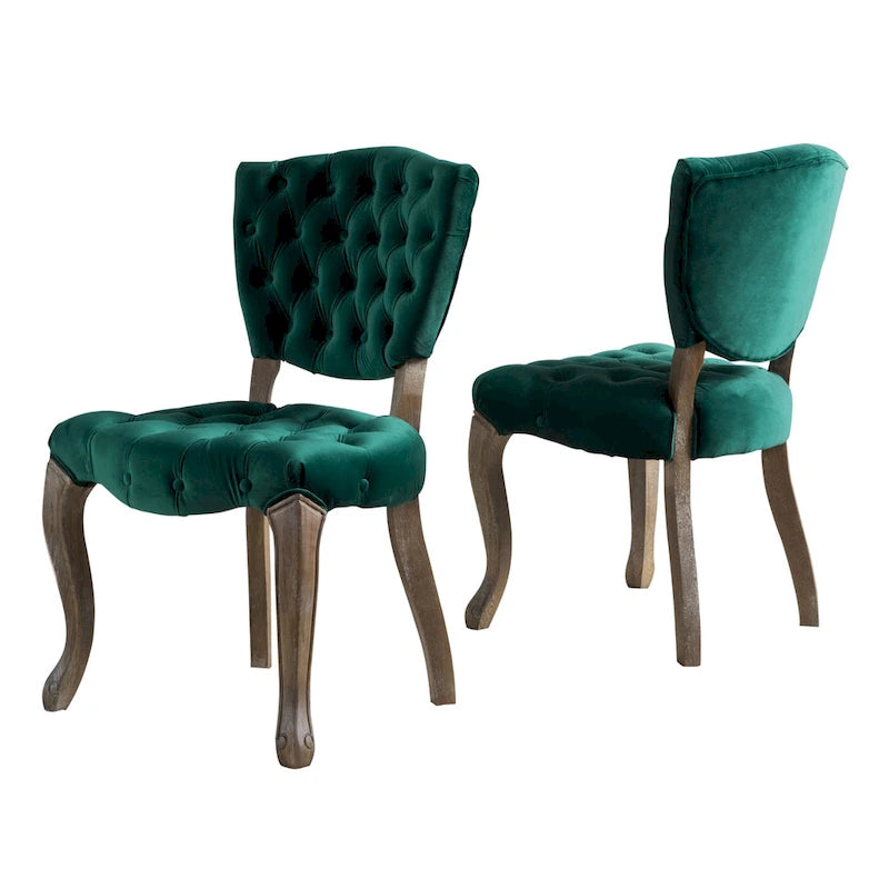 Chaises de salle à manger en tissu (Lot de 2)