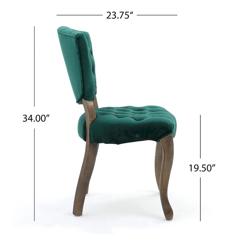 Chaises de salle à manger en tissu (Lot de 2)