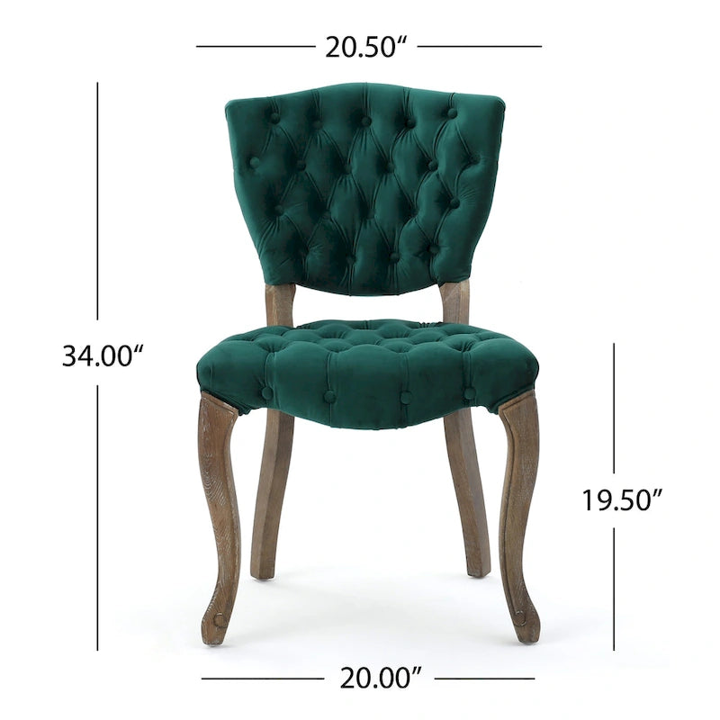 Chaises de salle à manger en tissu (Lot de 2)