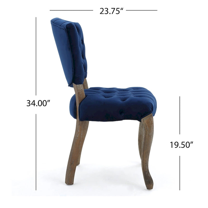 Chaises de salle à manger en tissu (Lot de 2)