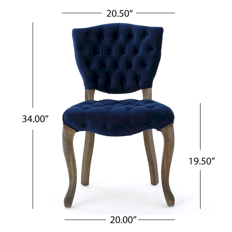 Chaises de salle à manger en tissu (Lot de 2)
