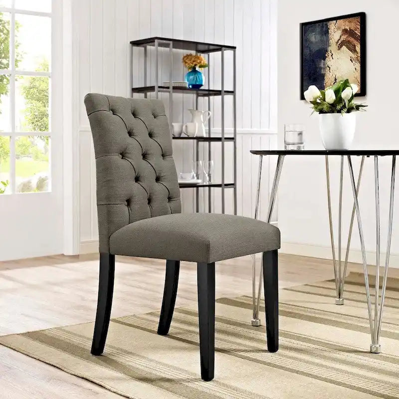 Chaise de salle à manger en lin