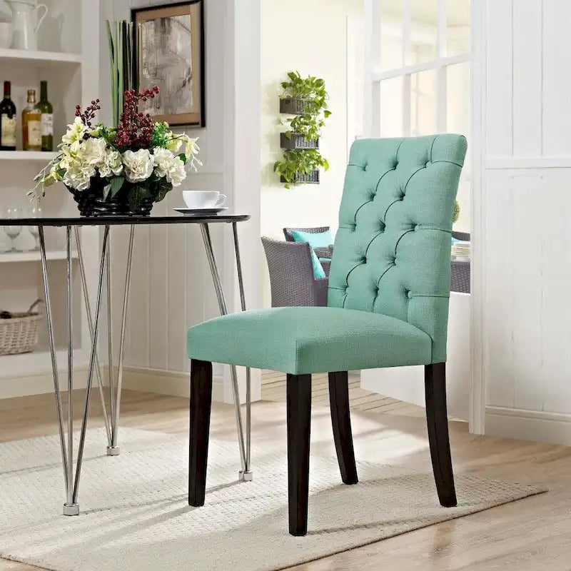 Chaise de salle à manger en lin