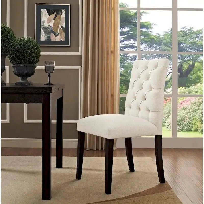 Chaise de salle à manger en lin
