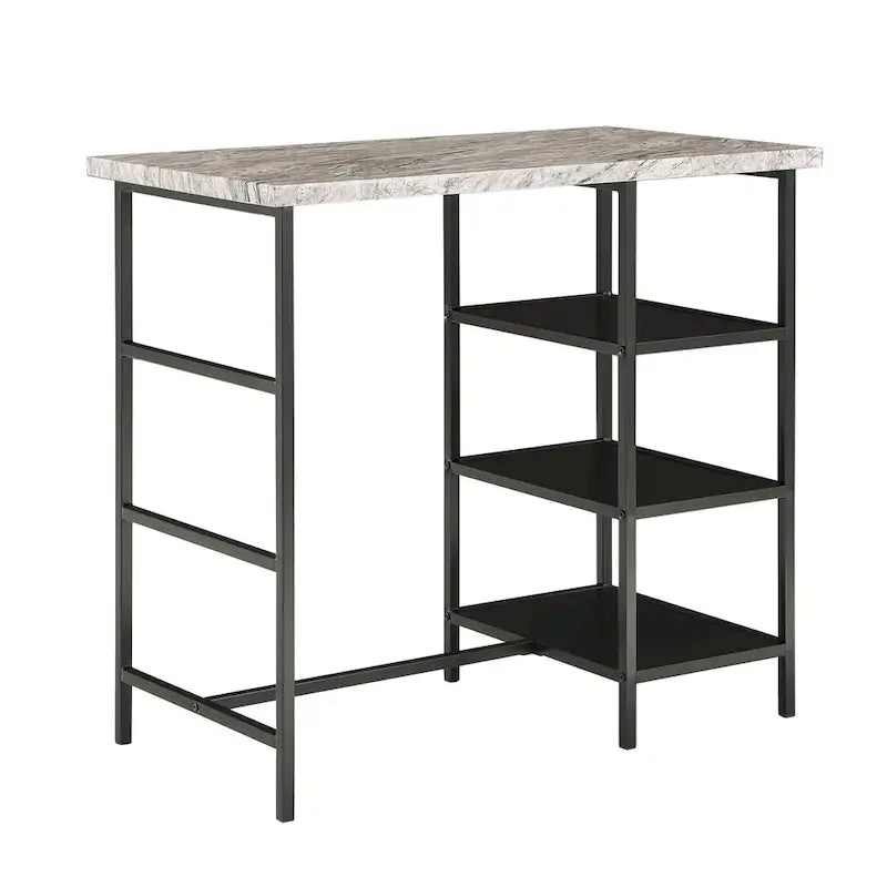 Comptoir de bar et chaises en faux marbre