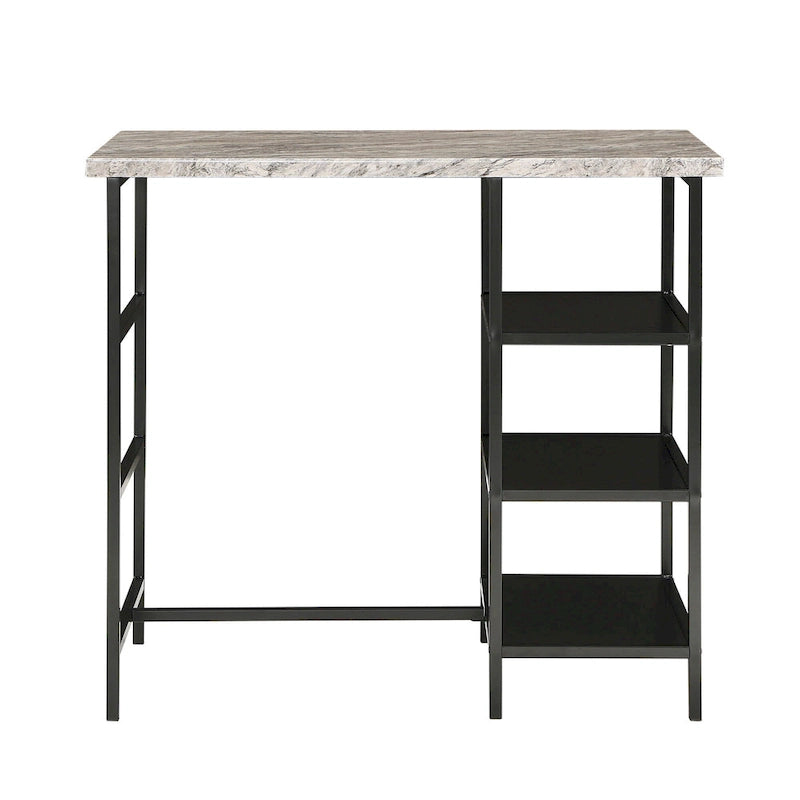 Comptoir de bar et chaises en faux marbre