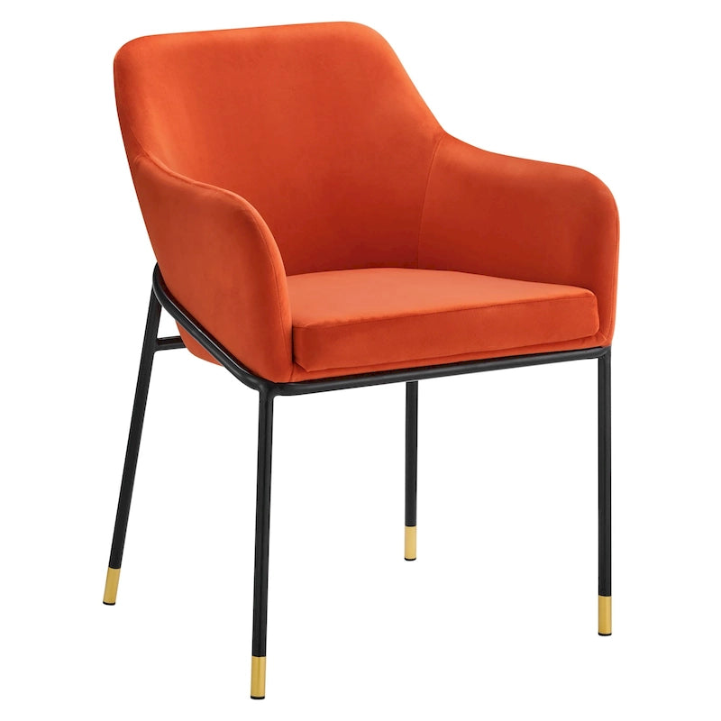 Fauteuil de salle à manger en velours