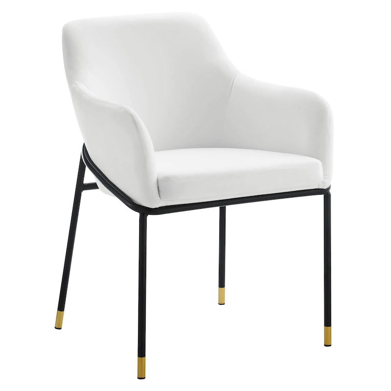 Fauteuil de salle à manger en velours