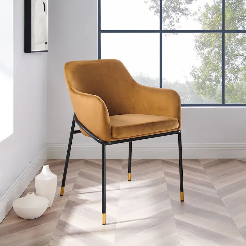 Fauteuil de salle à manger en velours