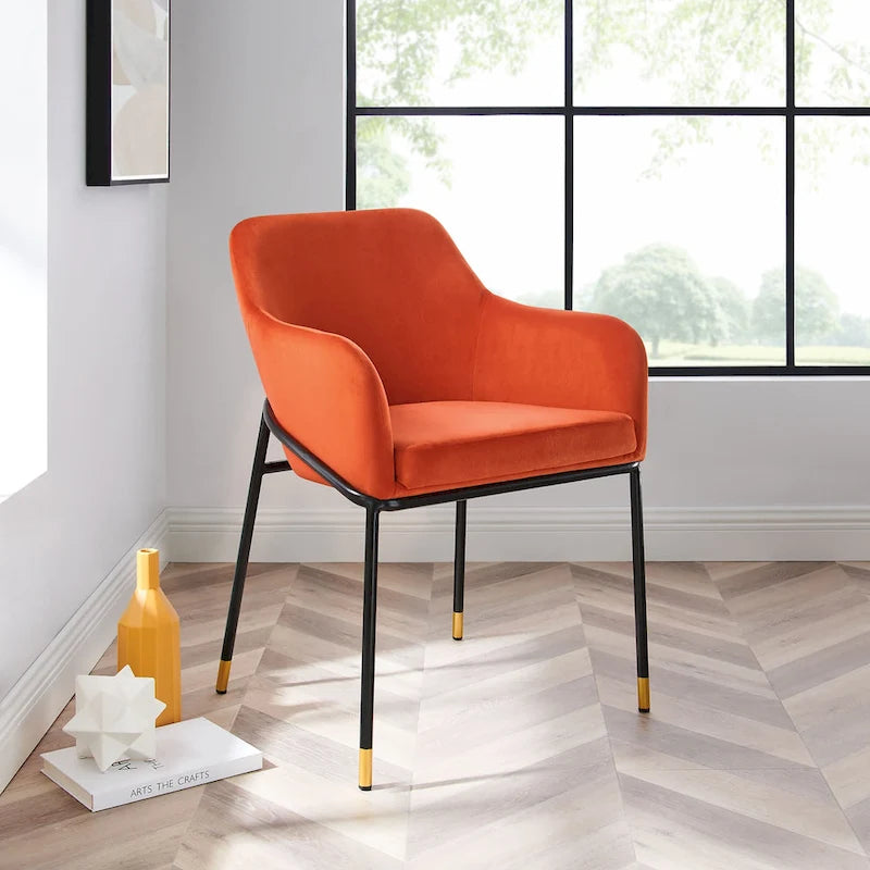 Fauteuil de salle à manger en velours