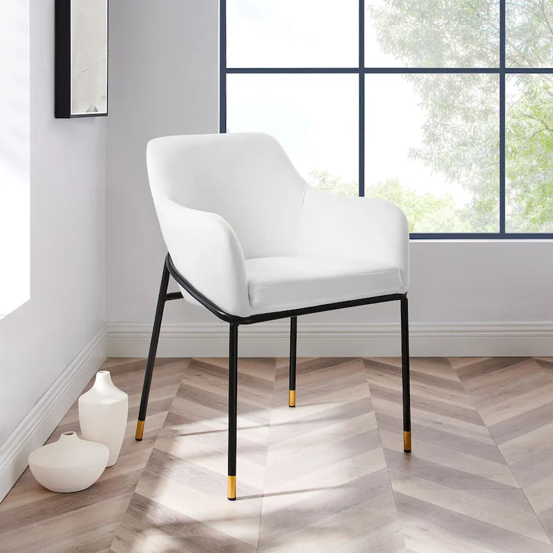 Fauteuil de salle à manger en velours
