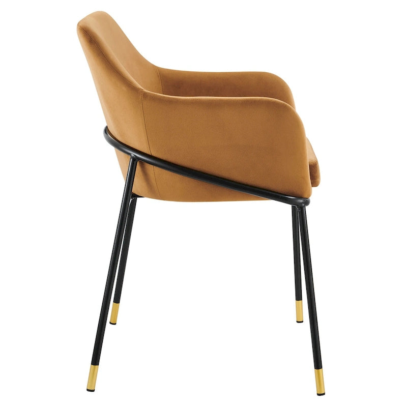 Fauteuil de salle à manger en velours