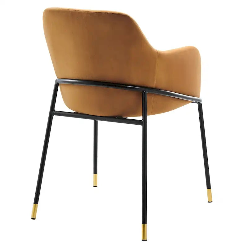 Fauteuil de salle à manger en velours