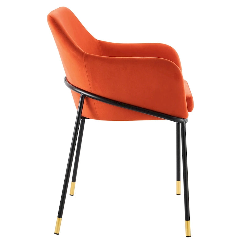 Fauteuil de salle à manger en velours