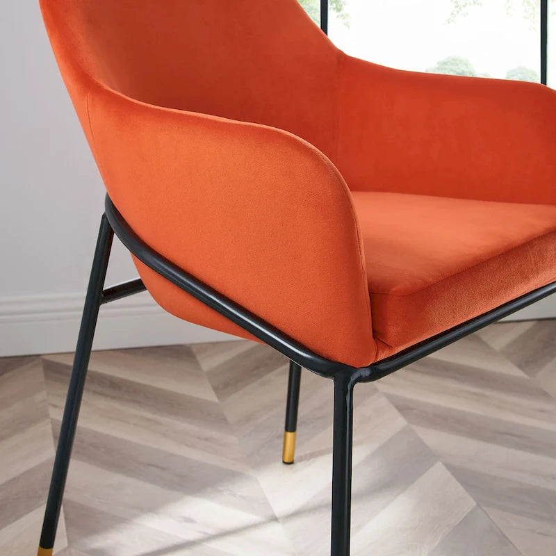 Fauteuil de salle à manger en velours