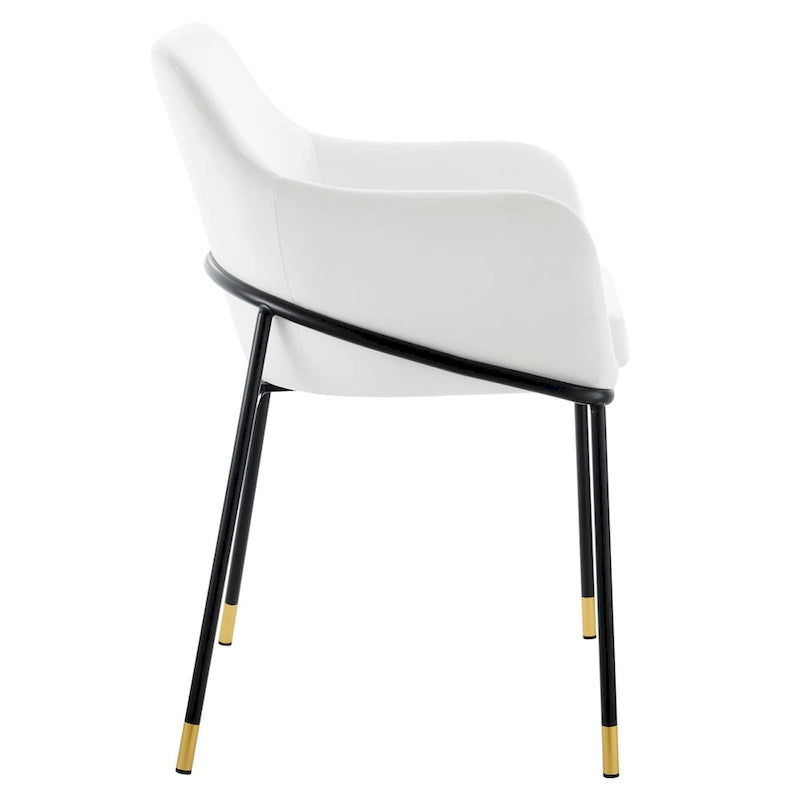 Fauteuil de salle à manger en velours