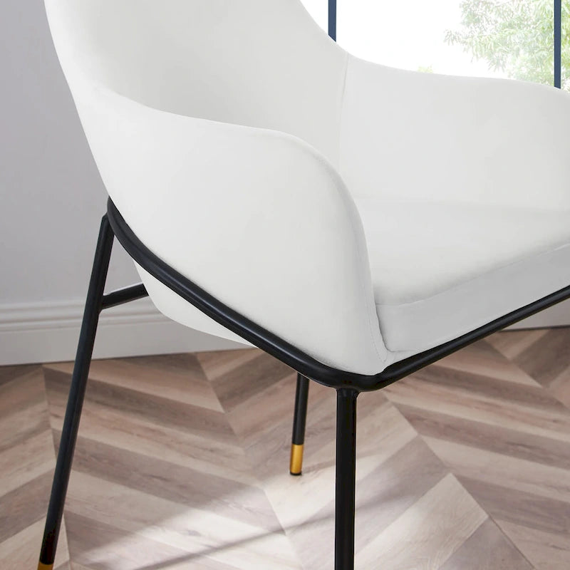 Fauteuil de salle à manger en velours